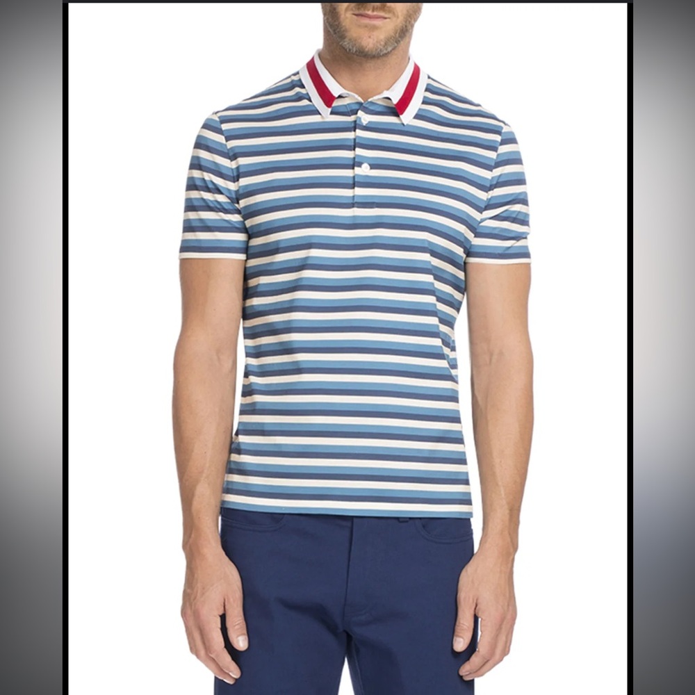 Men’s Berluti Striped Polo Size 2XL